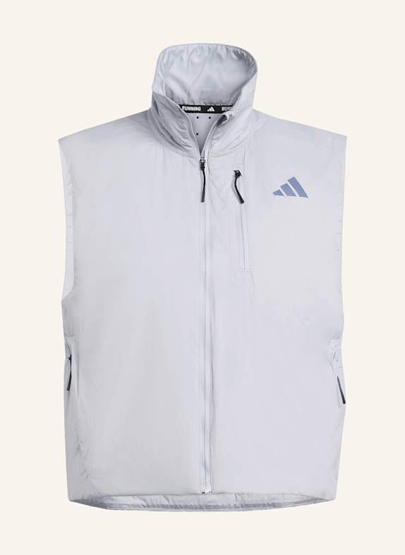 adidas Kamizelka do biegania ADI365 RUNNING CLIMAWARM SZARONIEBIESKI