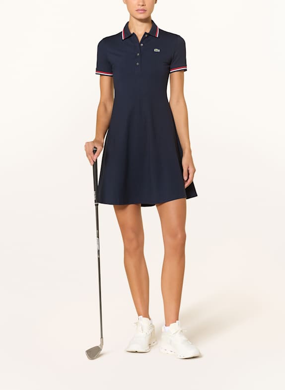 LACOSTE Jersey-polojurk DONKERBLAUW / DONKERROOD / WIT