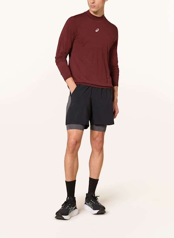 ASICS Hardloopshirt ROAD WINTER SEAMLESS LS MARRON FONCÉ
