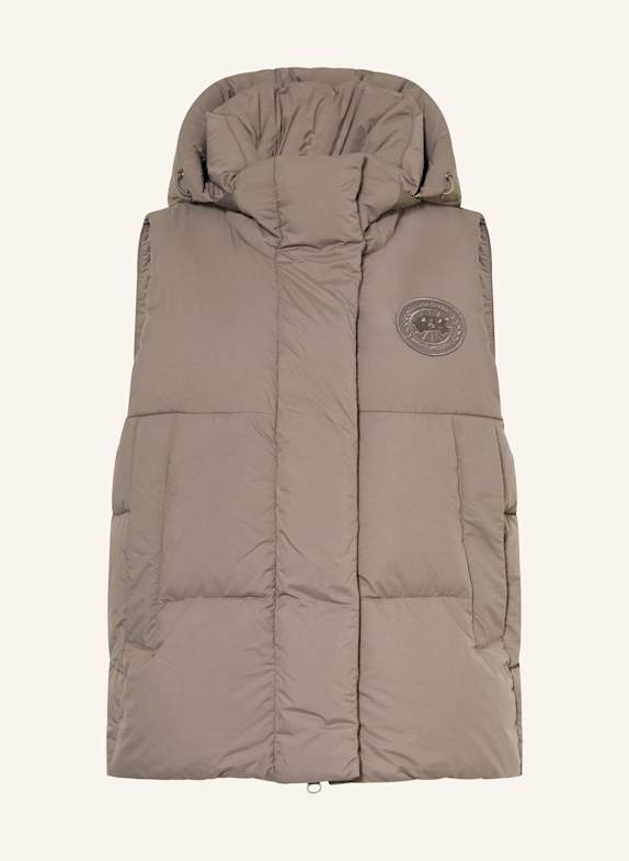 CANADA GOOSE Daunenweste JUNCTION mit abnehmbarer Kapuze TAUPE