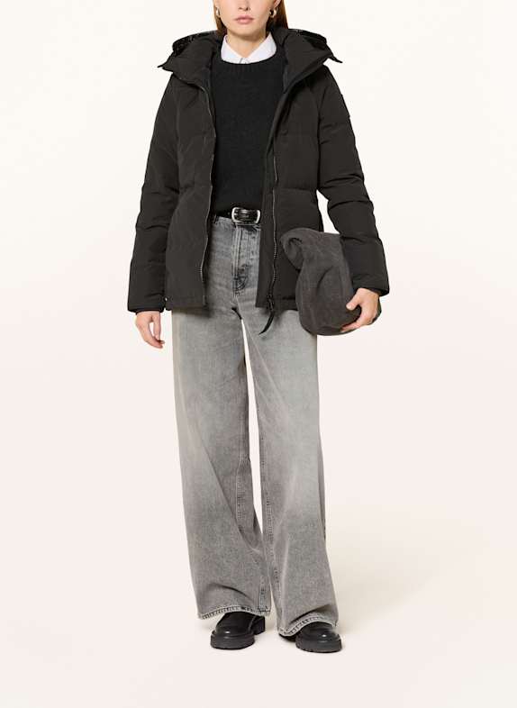 CANADA GOOSE Daunenjacke mit abnehmbarer Kapuze SCHWARZ