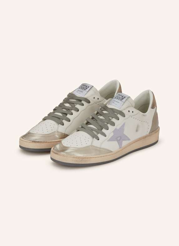 GOLDEN GOOSE Sneaker BALL STAR WEISS / TAUPE / SILBER