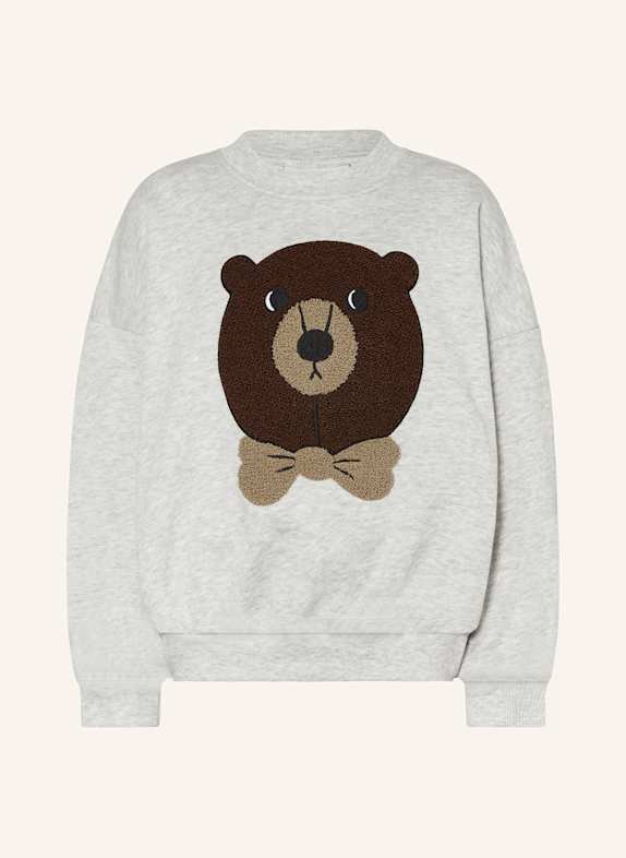 mini rodini sweat-shirt GRIS CLAIR/ MARRON/ MARRON CLAIR