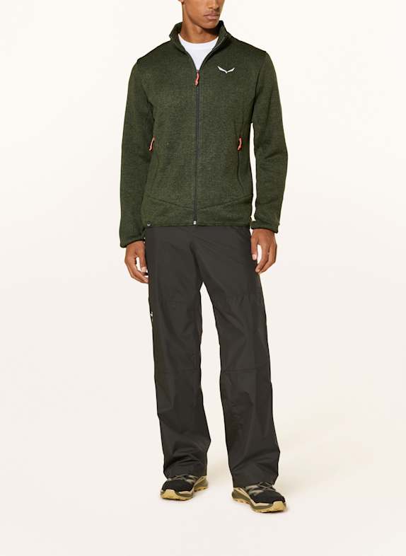 SALEWA Gebreide fleecejas PUEZ ROCCA POLARLITE GROEN