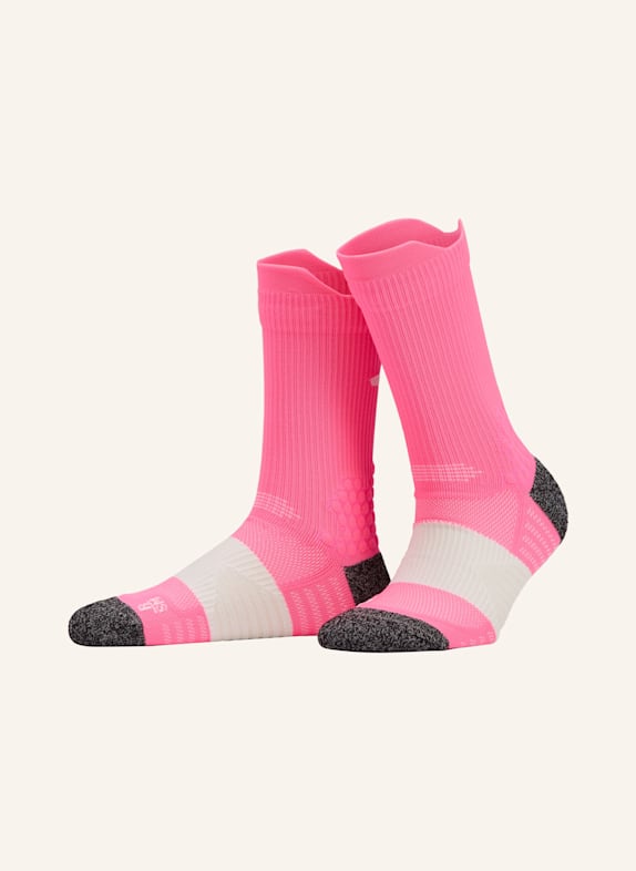 adidas Skarpety do biegania RUNXBOOST JASKRAWY MOCNORÓŻOWY