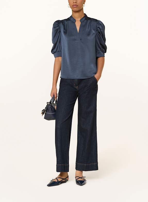 NEO NOIR Blouse ROELLA van satijn DONKERBLAUW