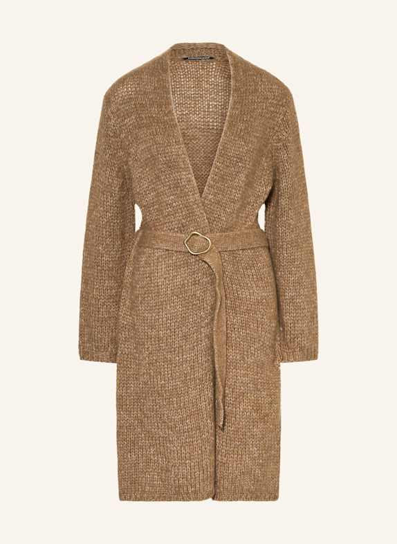 LUISA CERANO Strickhülle mit Alpaka HELLBRAUN