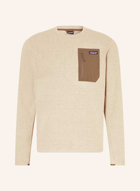 patagonia Fleecepullover R1® AIR CREME/ GRAU/ KHAKI