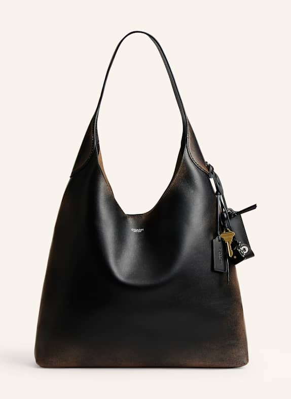 COACH Handtasche DUNKELBRAUN/ SCHWARZ