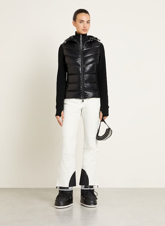 MONCLER GRENOBLE Daunenjacke im Materialmix SCHWARZ