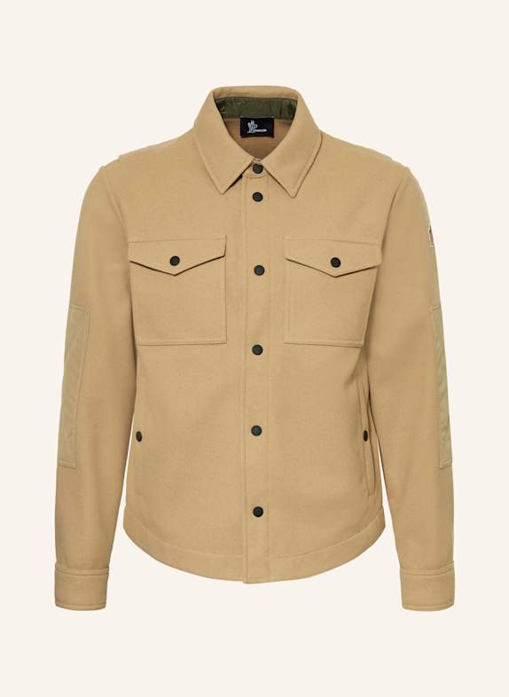 MONCLER GRENOBLE Flanell-Overshirt HELLBRAUN