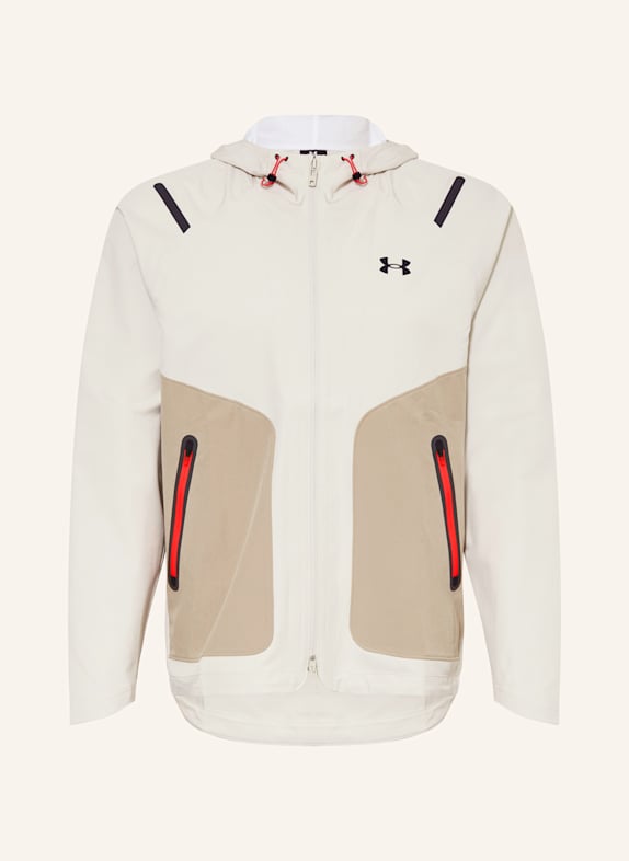 UNDER ARMOUR Trainingsjacke HELLBRAUN / HELLGRAU
