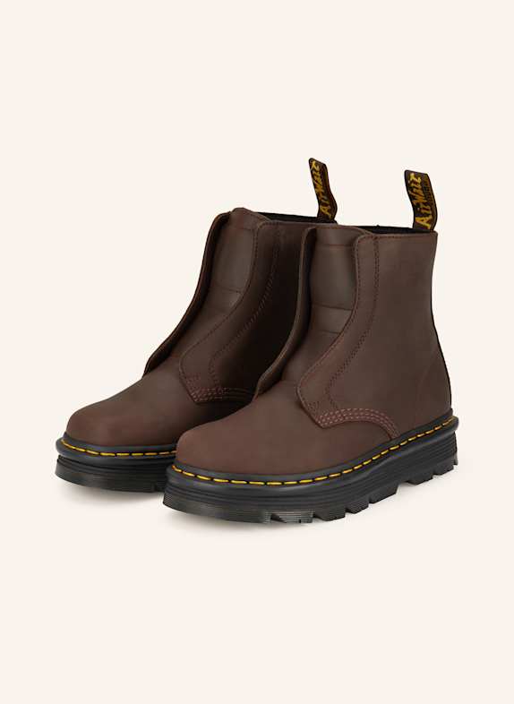 Dr. Martens Plateau-Boots ZEBZAG LACELESS BRAUN