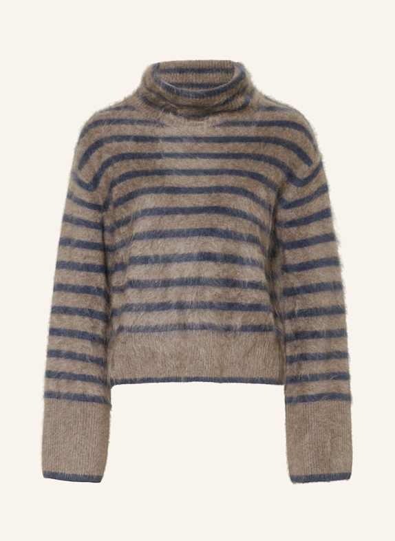 LISA YANG FLOREN cashmere sweater TAUPE / DARK BLUE