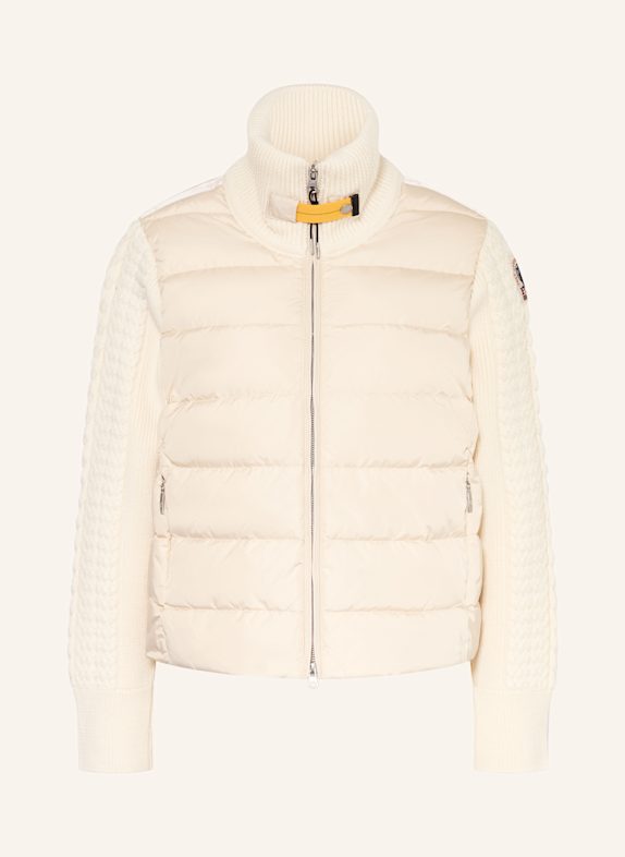 PARAJUMPERS MOONIE down jacket in mixed materials ECRU