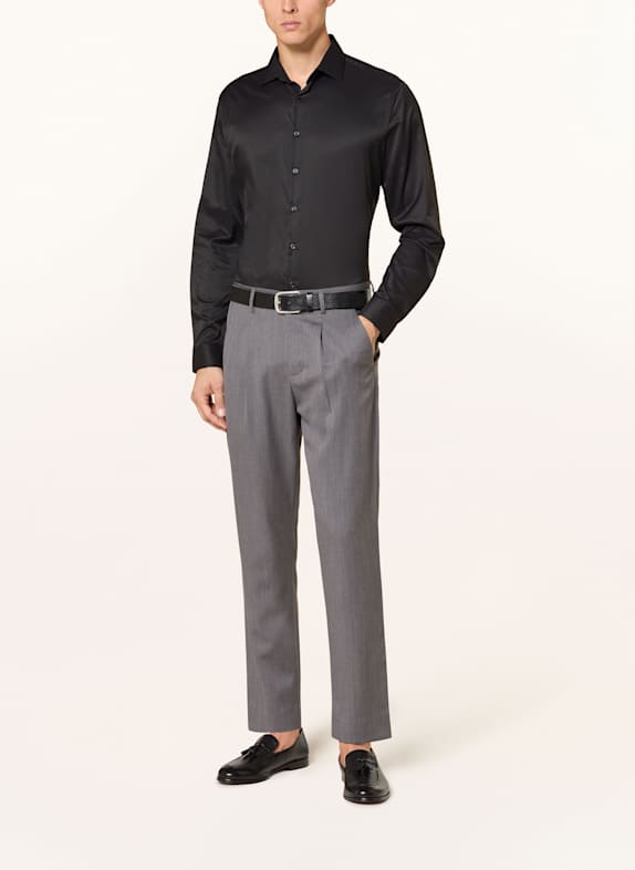 PAUL Overhemd Shaped Fit ZWART