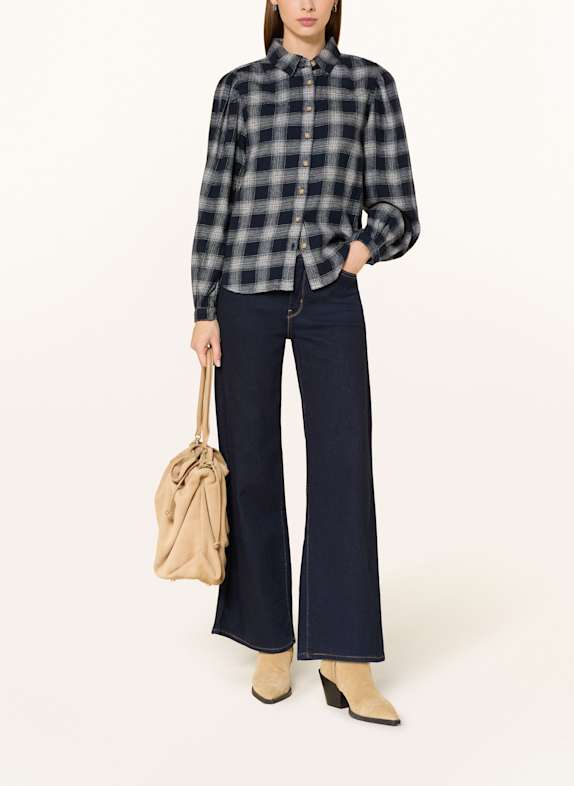 Levi's® Flanellskjorte med flæser MØRKEBLÅ / HVID