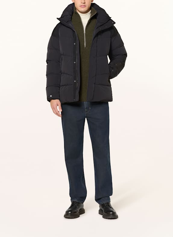Blauer Steppjacke CROWN mit DUPONT™ SORONA®-Isolierung SCHWARZ