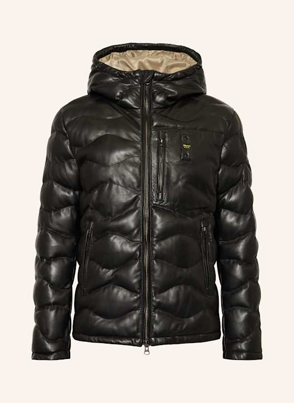Blauer Lederjacke DROHAN SCHWARZ