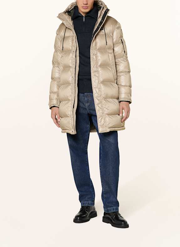 Blauer Steppmantel ALDRICH BEIGE