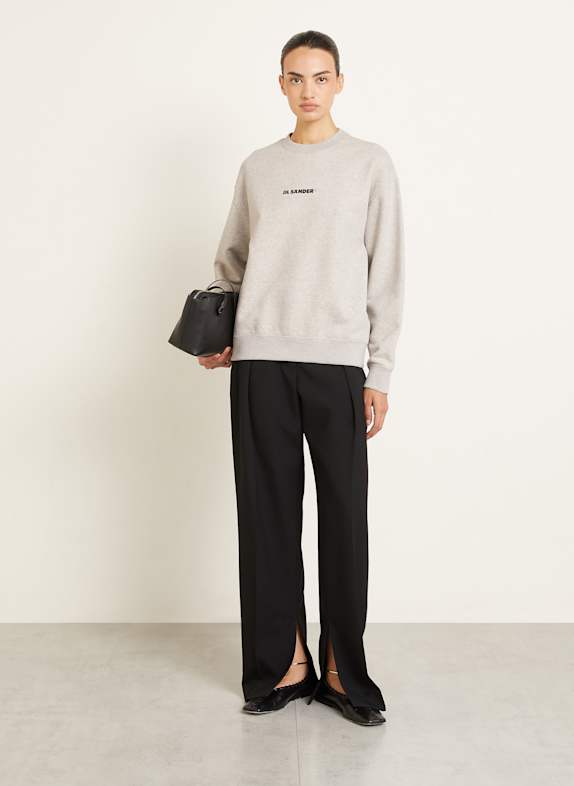 JIL SANDER sweatshirt LICHTGRIJS