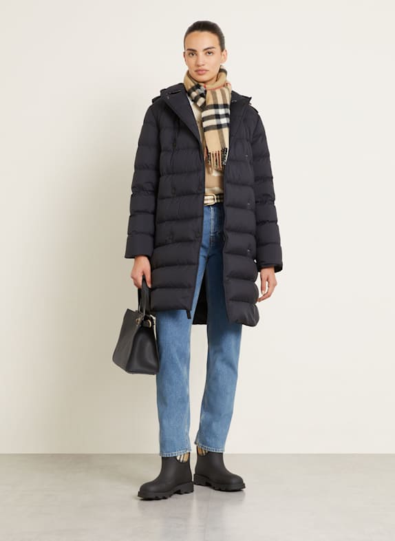 BURBERRY Daunenmantel mit abnehmbarer Kapuze SCHWARZ