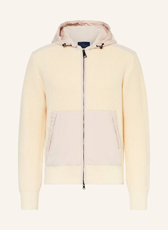 PAUL & SHARK Strickjacke im Materialmix ECRU