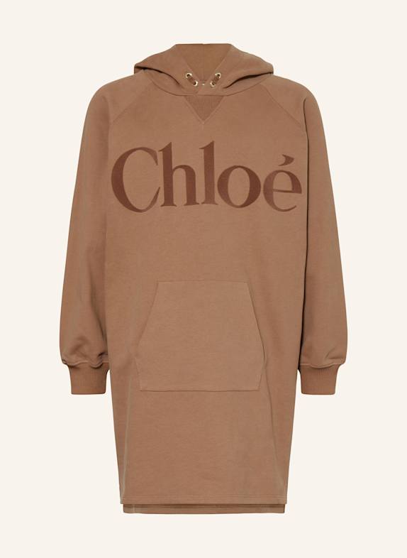 Chloé Hoodie-Kleid BRAUN