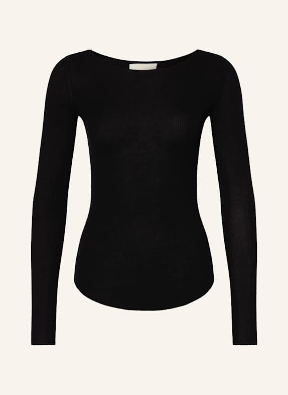 ISABEL MARANT Cashmere-Pullover IZZIE mit Seide SCHWARZ