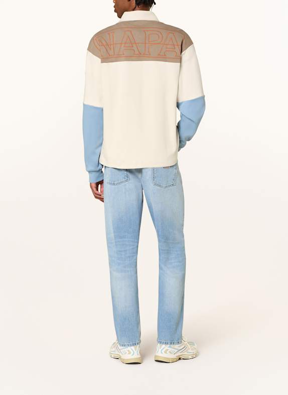 NAPAPIJRI Rugbyshirt BERM ECRU / CAMEL / LICHTBLAUW
