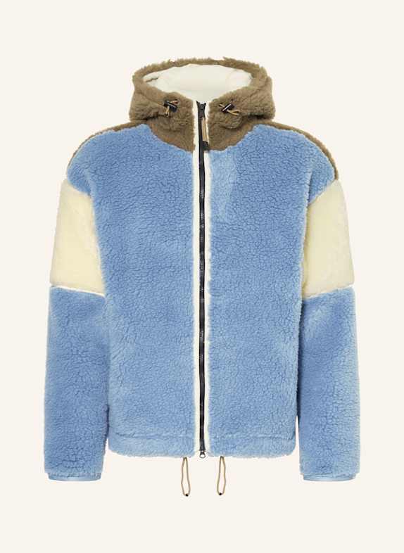 NAPAPIJRI T-TIRES fleece jacket LIGHT BLUE / ECRU / KHAKI