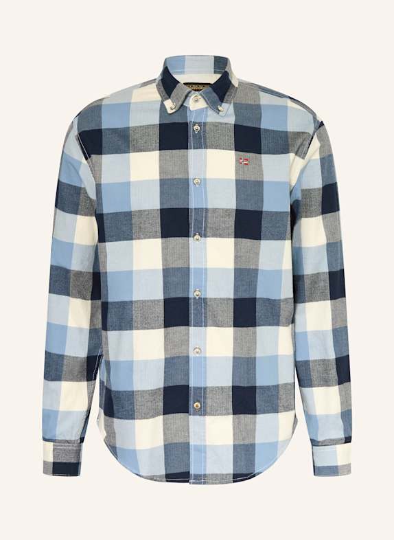 NAPAPIJRI Hemd G-TREKKING Relaxed Fit DUNKELBLAU / HELLBLAU / WEISS
