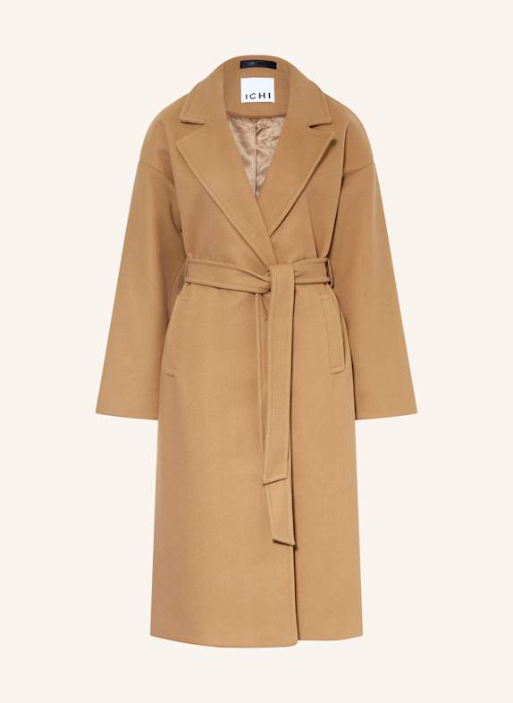 ICHI Płaszcz IHJANNET CAMELOWY