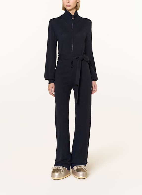 WE NORWEGIANS Jumpsuit van merinowol DONKERBLAUW
