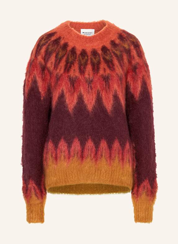 MARANT ÉTOILE Pullover NATANIA DUNKELROT / ROT / DUNKELGELB