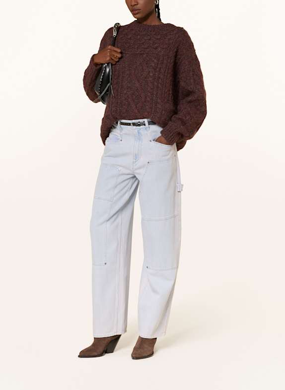 MARANT ÉTOILE Oversized trui DEOTILLE BRUIN / DONKERROOD