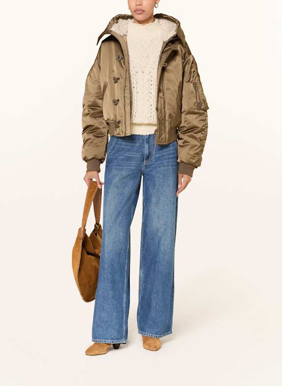 MARANT ÉTOILE Steppjacke ELISA mit Teddyfell KHAKI