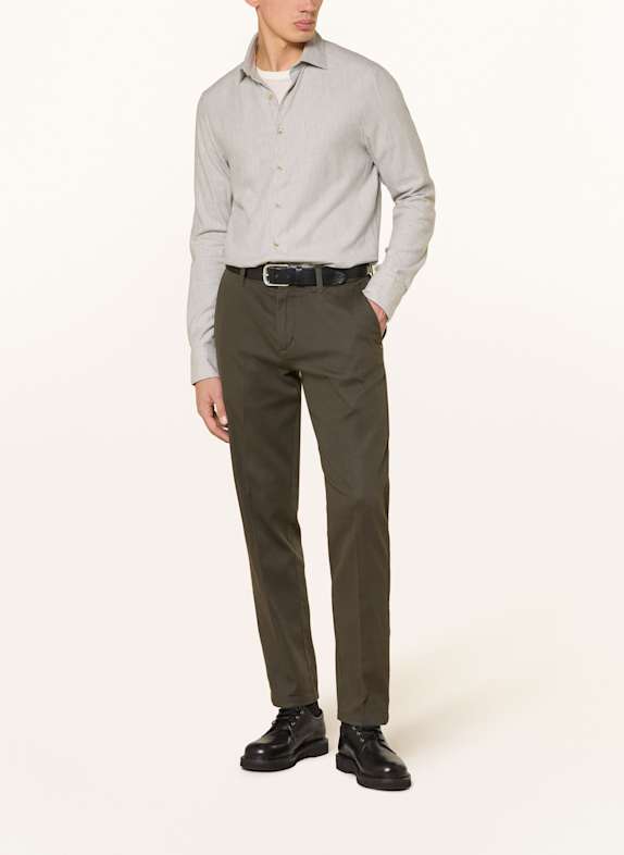 Stenströms Flanellen overhemd Slim Fit LICHTGRIJS