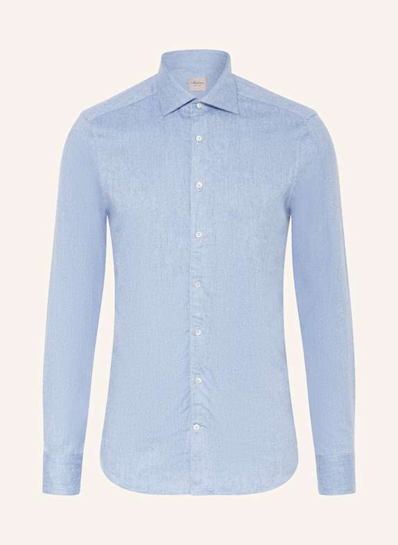 Stenströms Flanellhemd Slim Fit HELLBLAU