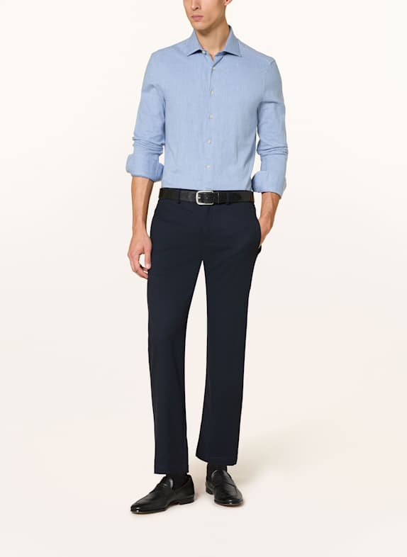 Stenströms Flanellen overhemd Slim Fit LICHTBLAUW