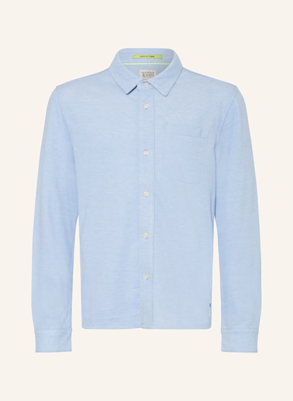 SCOTCH & SODA Piqué-Hemd HELLBLAU