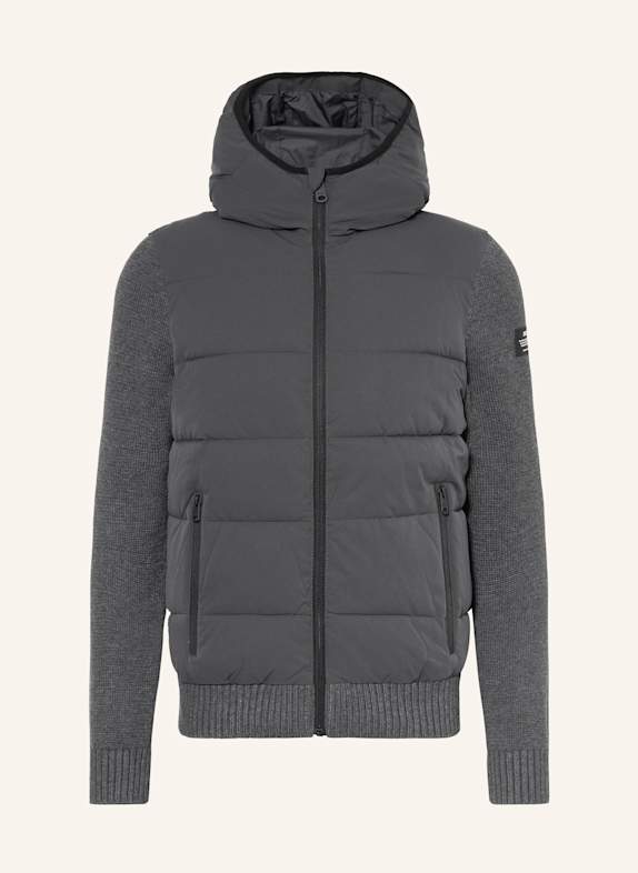 ECOALF Steppjacke im Materialmix BLAUGRAU