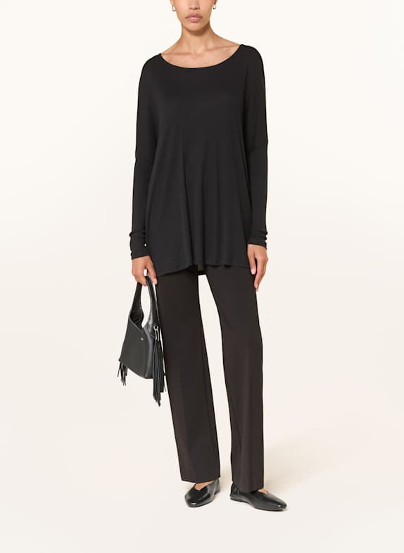 MAJESTIC FILATURES T-shirt à manches longues oversize NOIR