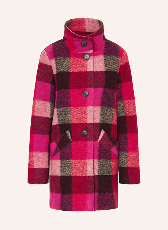FUCHS SCHMITT Kabát TMAVĚ ČERVENÁ/ TMAVĚ FIALOVÁ/ REŽNÁ