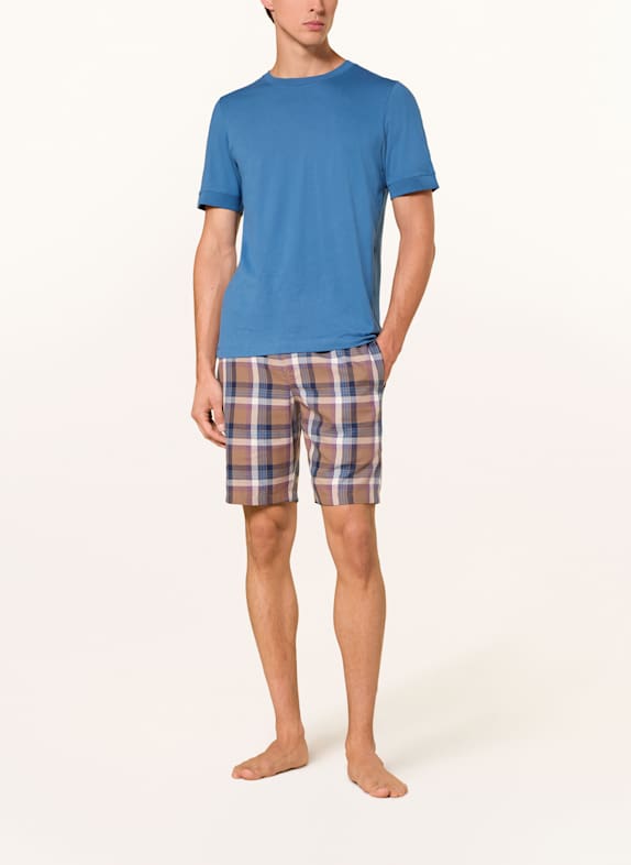 SCHIESSER Schlafshirt MIX+RELAX BLAU