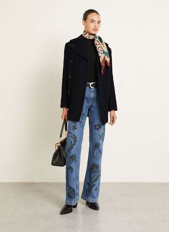 ETRO Blazer en tweed BLEU FONCÉ