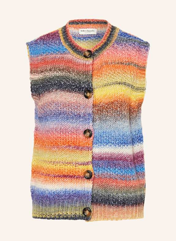 lollys laundry Strickweste NYNELL ORANGE / BLAU / GELB