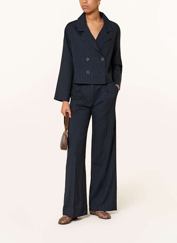 lollys laundry Wide leg trousers TYLERLL DARK BLUE / WHITE