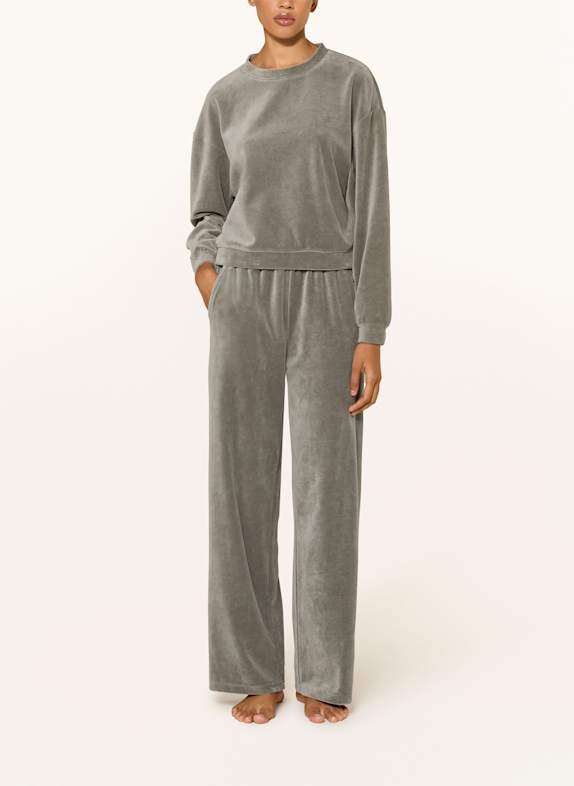 darling harbour Lounge-Hose aus Nicki DUNKELGRAU