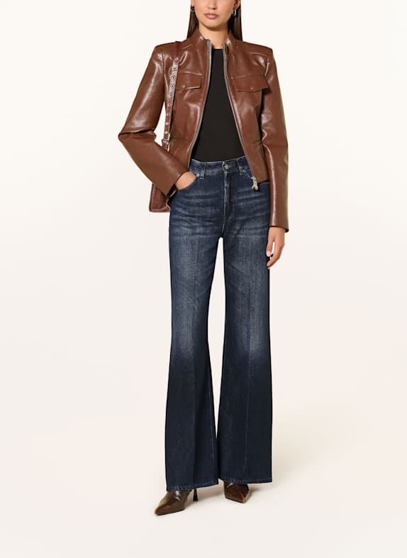 Dondup Wide Leg Jeans AMBER 800 schwarzblau